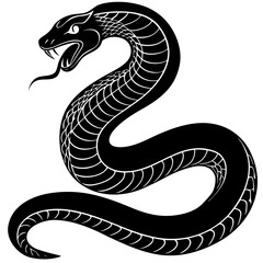 Fototapeta premium victor anaconda black silhouette