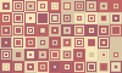 Abstract geometric background featuring a repeating pattern of nested squares in muted earth tones.  Ideal for website banners, presentations, or textile design.