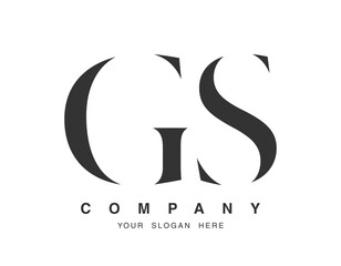 GS logo design. Initial letter g and s serif font style. Creative classic company name typography. Trendy logotype or identity.