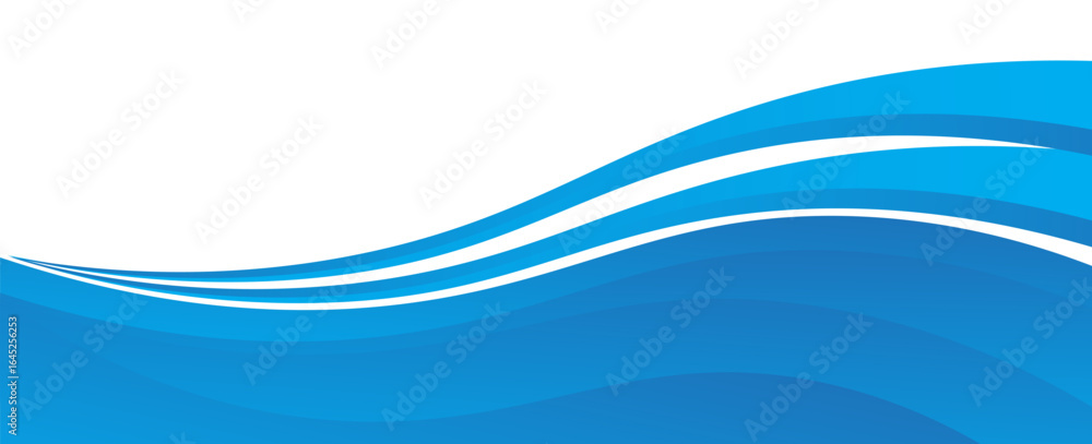 Aufkleber vector blue line background curve element with white space for text and message design, overlapping 