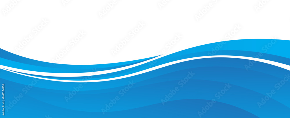 Aufkleber vector blue line background curve element with white space for text and message design, overlapping 