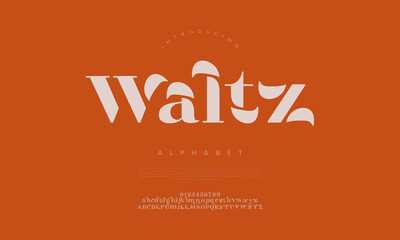 Waltz Alphabet Bold Artistic Serif Typeface