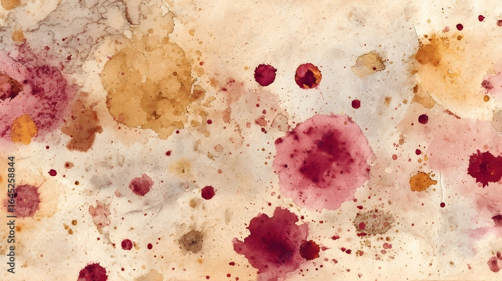 Poster an expressive abstract background featuring a vibrant mix of colored stains splatters and blots of p