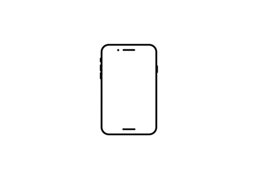 Sleek Black Smartphone Mockup Vertical Modern Phone Design for App Presentation or Website UI on transparent background - Powered by Adobe