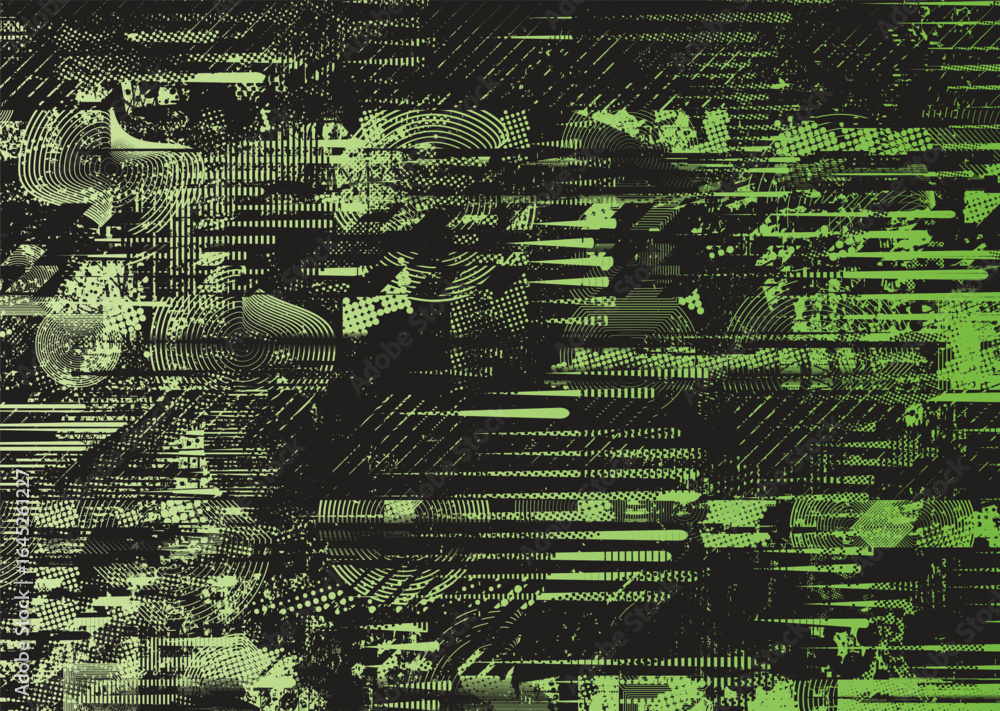 Poster glitch distorted geometric shape . noise destroyed logo . trendy cyber punk poster . glitched frame 
