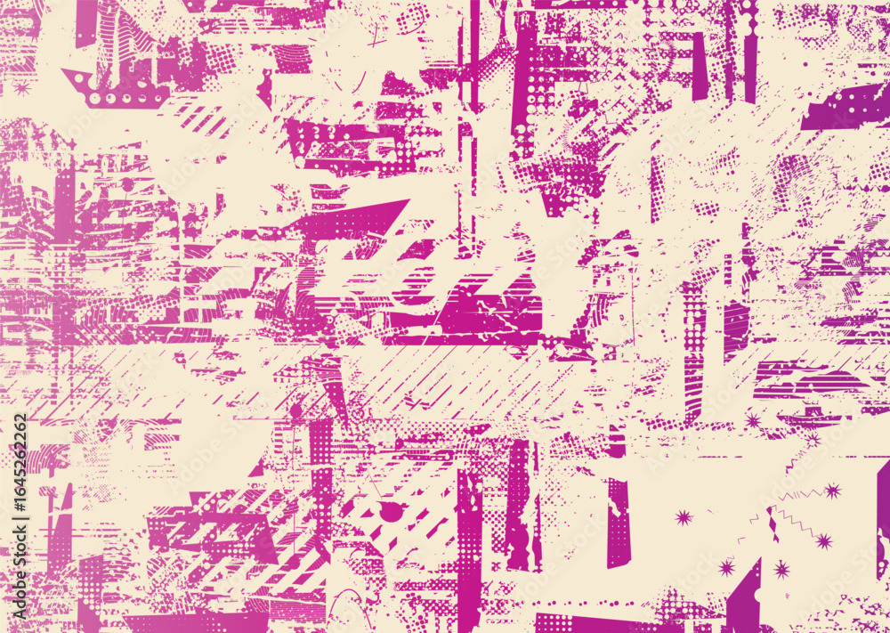 Poster glitch distorted geometric shape . noise destroyed logo . trendy cyber punk poster . glitched frame 
