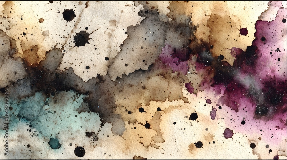 Aufkleber captivating abstract background with a vibrant multicolored watercolor splattering effect creating a