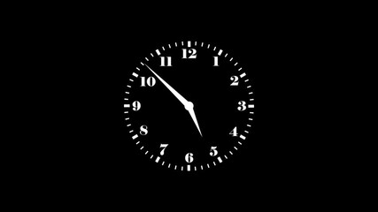An intense Black analog clock set against a stark black backdrop, perfect for conveying themes of night, critical timing, or a striking visual representation of time. Black Glowing Clock. 
