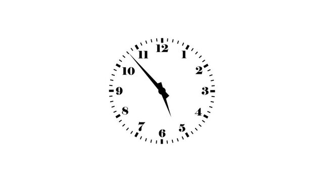 black clock with bold numerals on a clean white face, this visual is ideal for representing schedules, appointments, or the straightforward measurement of time in a readily understandable format.