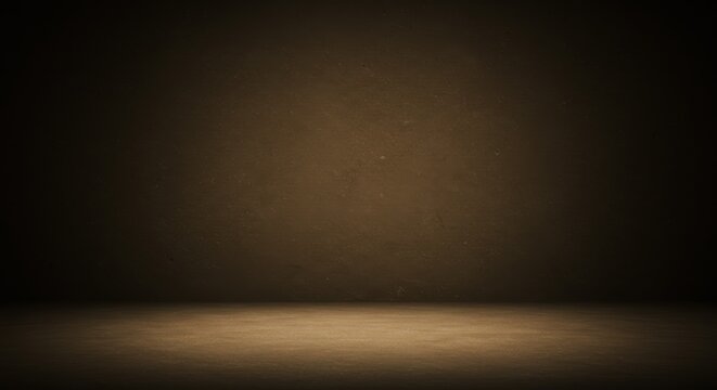Empty Studio Room with Brown Wall and Floor for Product Photography