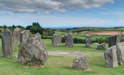Naklejka premium site historique du Cromlech de Drombeg en Irlande