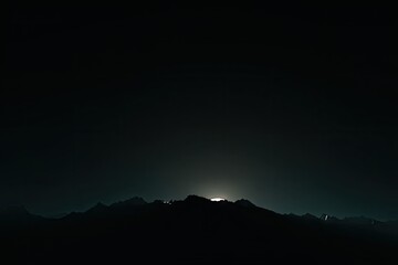 Silhouette of mountains at dawn/dusk (1)