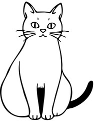 Obraz premium black cat vector illustration
