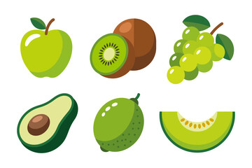 Orchard fruit illustration pack, apple kiwi grape basket vector, market banner poster, card and typography layout, printable label design