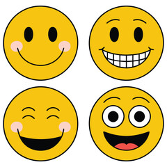 set of smileys