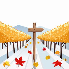 Cartoon simple vineyard background in harvest season
3