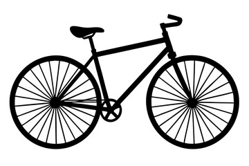 bicycle silhouette vector, bicycle black symbol