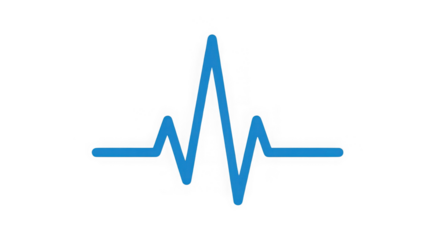 Blue Heartbeat Line Graphic