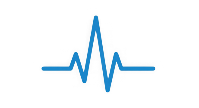 Blue Heartbeat Line Graphic