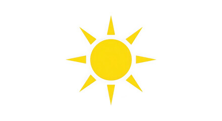 Yellow Sun Icon On Black Background