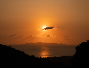 Sunset over Tropical Islands