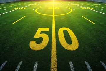 50 Yard Line Football Field