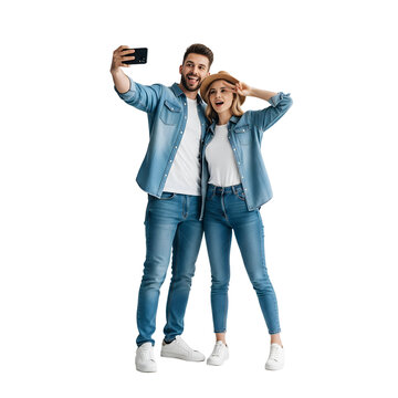 Two people taking a selfie