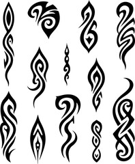 Fototapeta premium Tribal Tattoo Design Bundle | Abstract Tribal SVG Clipart