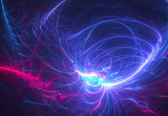 Fractal colored abstract on black background