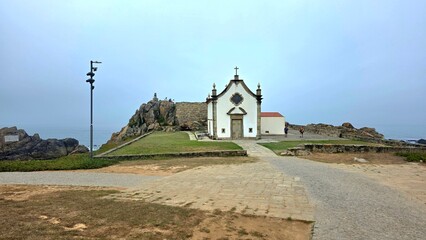 Hermitage or church on Matosinhos beach, Portugal