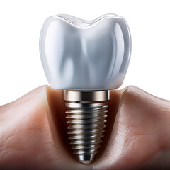 tooth implant isolated on white background