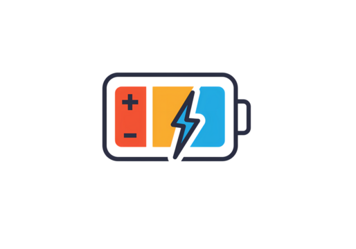 Pixel Art Battery Depleted Energy Icon on transparent background