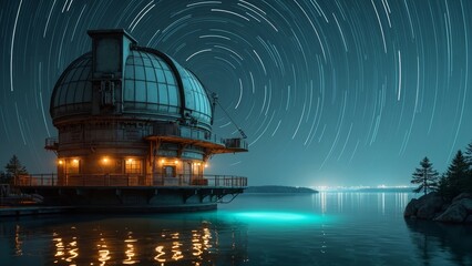 Astronomical Telescope Architecture Scene