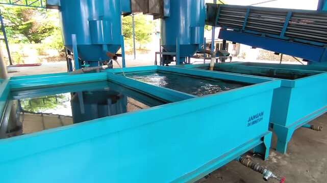 Water disposal tank filtered from the incinerator, Tapos, Indonesia, August 3, 2025