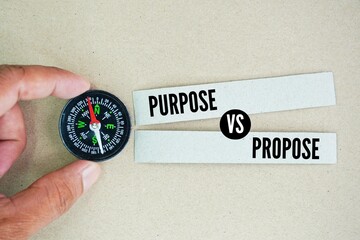Two words purpose vs propose. Purpose