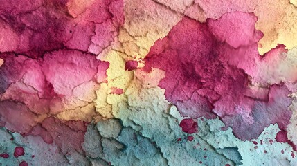 Obraz premium Mesmerizing abstract background featuring a blend of vibrant watercolor tones and textures creating a dynamic and visually striking composition