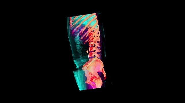 abdomen CT scan 3d rendering showing kidney stone and Dj stent 
