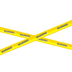 crime scene realistic yellow color tape of warning 