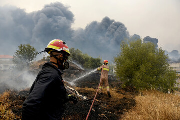 Obraz premium Wildfires in Greece