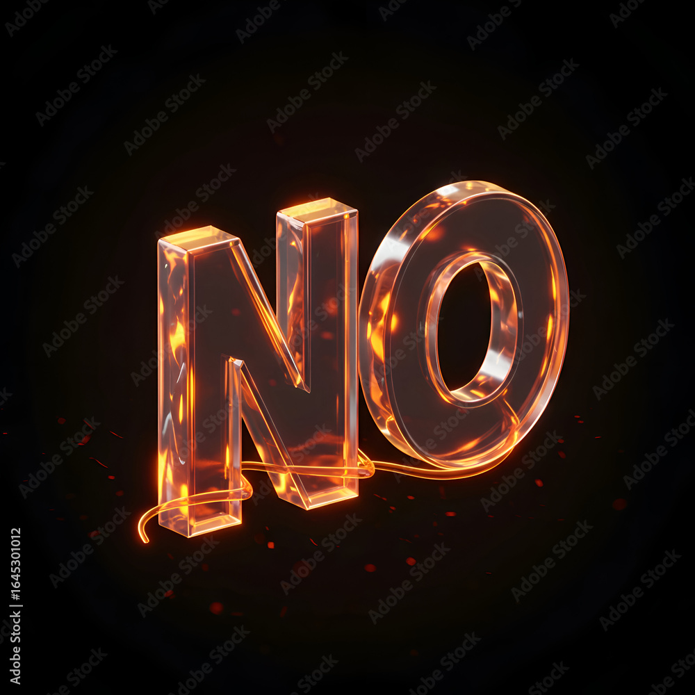 Poster fiery 3d glass no text glowing intensely against a dark cosmic background, designed with bold and dy