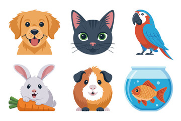 Playful jungle animal collection, smiling lion tiger giraffe zebra monkey icons, colorful cartoon vector, family friendly wildlife art