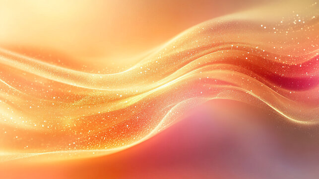 Golden, flowing abstract design with soft colors - Powered by Adobe