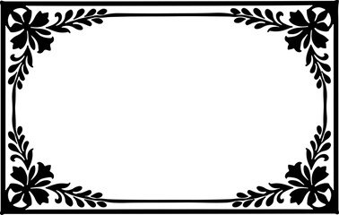 Floral Elegance: Vintage Botanical Frame" vector graphics