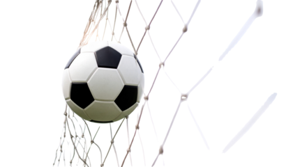 White isolated soccer ball ready for a game