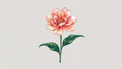 Obraz premium Colorful Botanical Flower Design in Vector Style, Ai Generate.