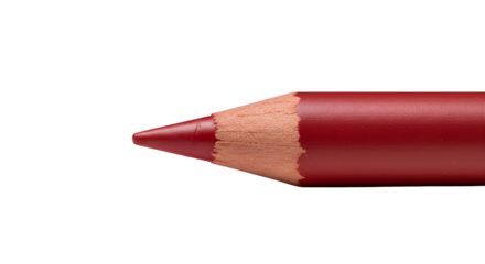 Red pencil macro features smooth texture. High detail ideal for presentations, art projects, or educational materials.