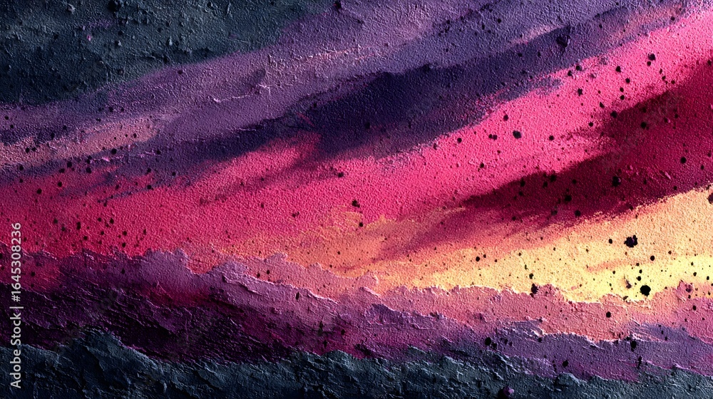 Aufkleber visually striking abstract digital painting featuring a dynamic composition of bold color gradients 