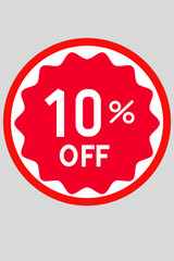 Red sale label vector icon for shop and discount