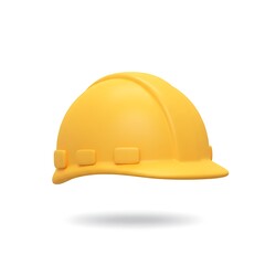 Fototapeta premium Yellow construction safety helmet icon