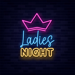 Ladies Night Neon Sign for Events and Promotions